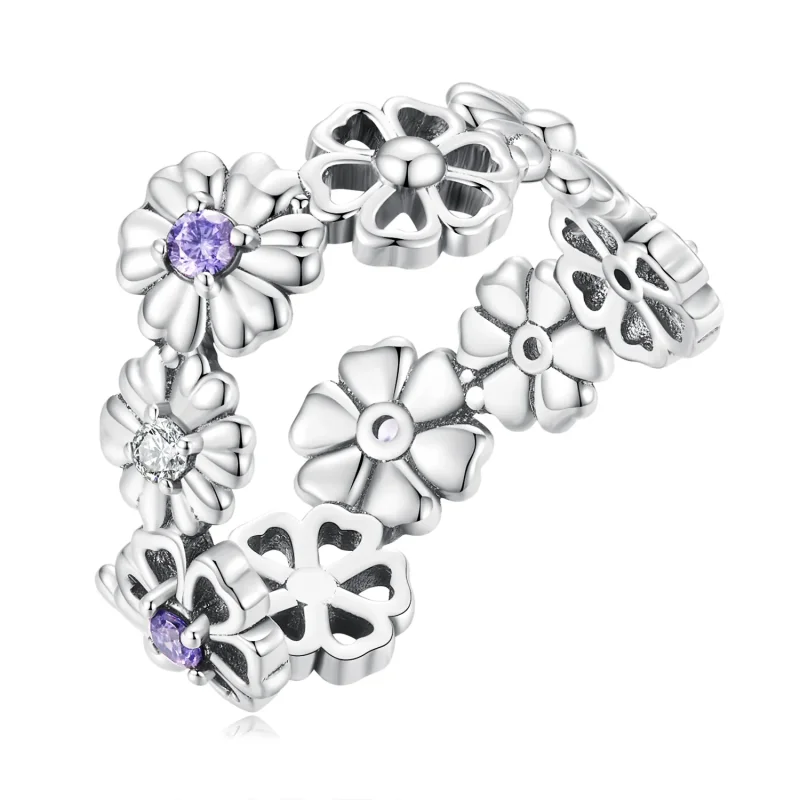 (image for) Pandora Style Daisy Chain Ring - SCR873 - Product Image