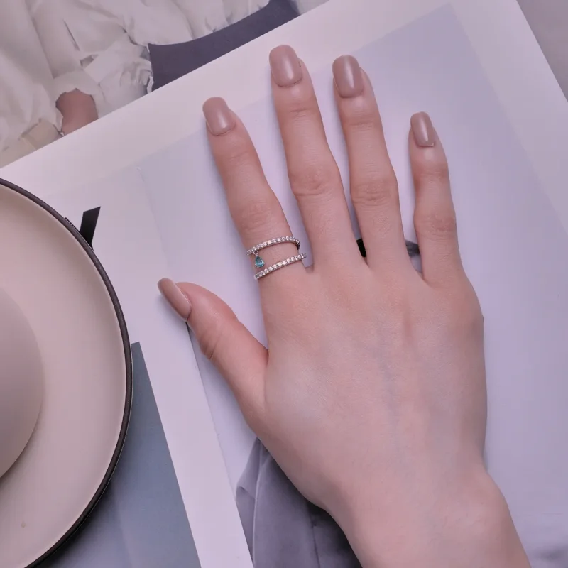 (image for) Pandora Style Dangle Ring - BSR417 - View 4