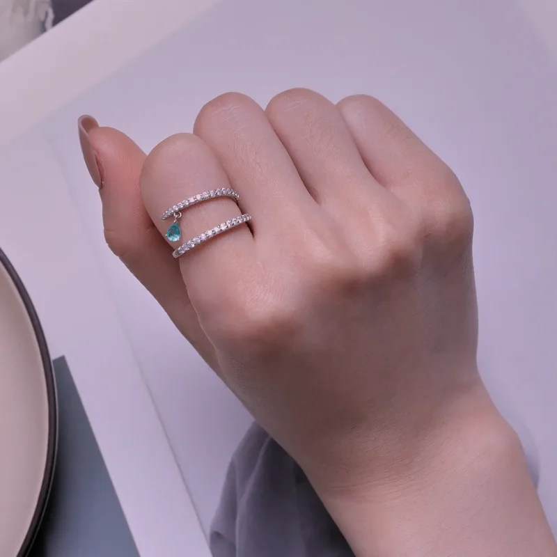 (image for) Pandora Style Dangle Ring - BSR417 - View 6