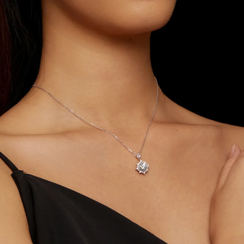 (image for) Pandora Style Diamond Necklace - MSN017 - View 5