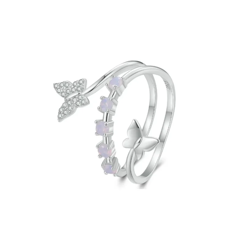 (image for) Pandora Style Double Ring - BSR467-E - Product Image