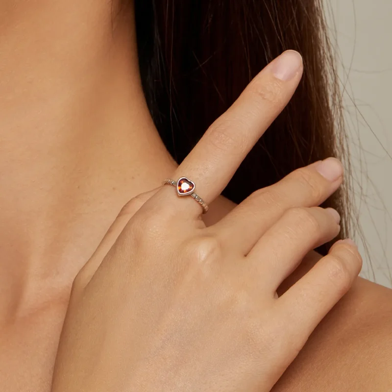 (image for) Pandora Style Elevated Heart Ring - SCR950 - View 5