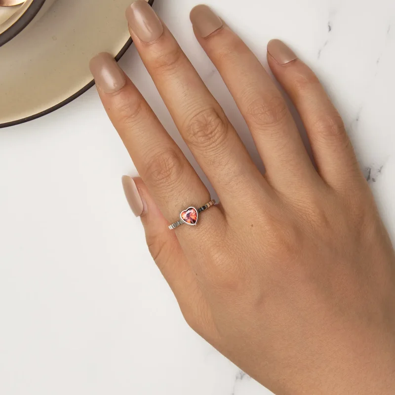 (image for) Pandora Style Elevated Heart Ring - SCR950 - View 6