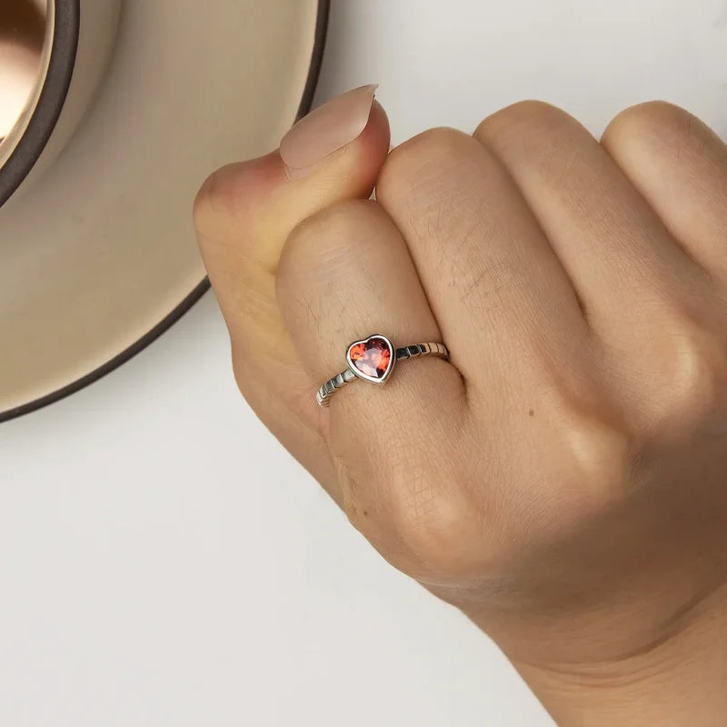 (image for) Pandora Style Elevated Heart Ring - SCR950 - View 7