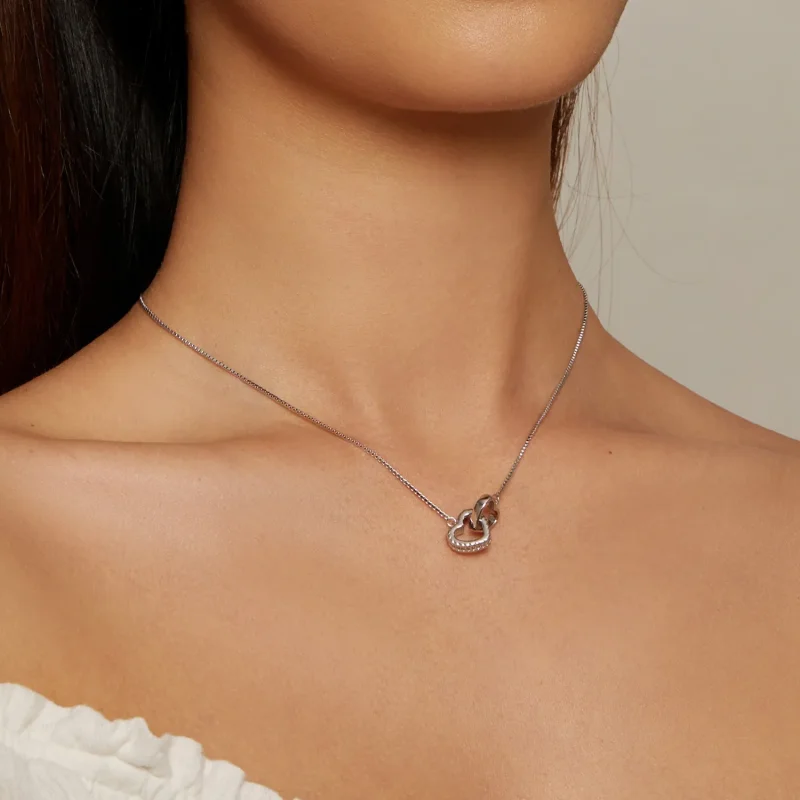 (image for) Pandora Style Entwined Necklace - BSN339 - View 5