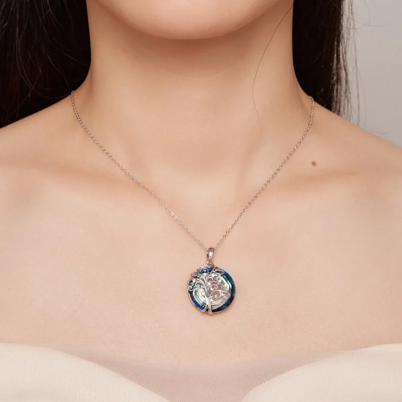 (image for) Pandora Style Family Circle Necklace - BSN315 - View 9