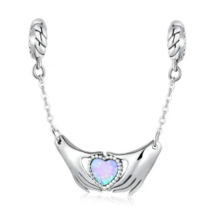 (image for) Pandora Style Family Heart Safety Chain - BSC597