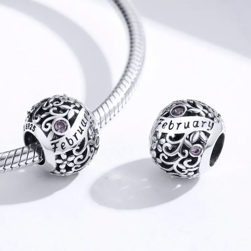 (image for) Pandora Style February Birthstone - SCC1385-2 - View 3