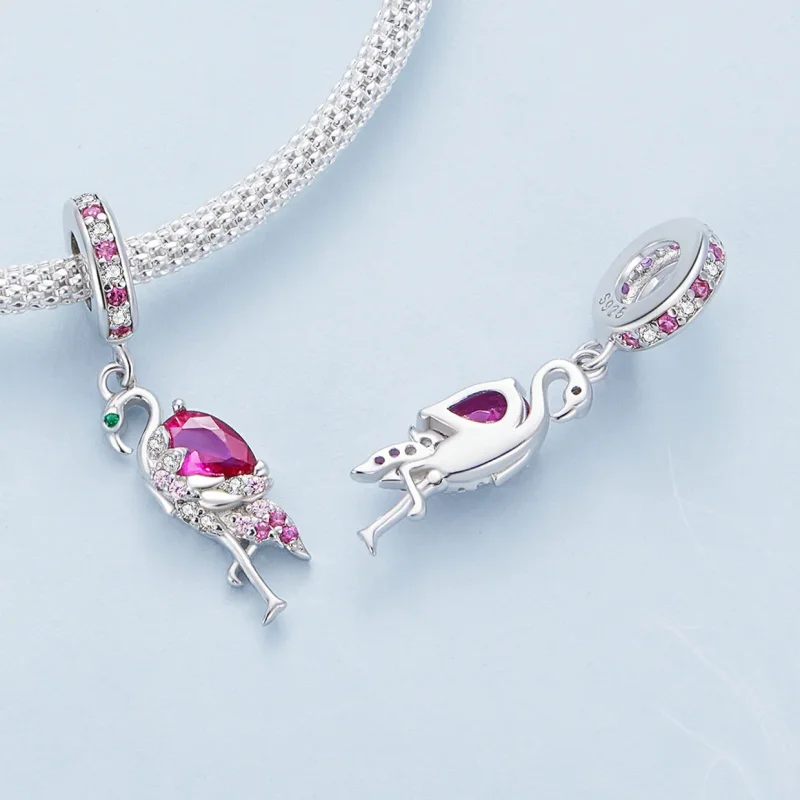(image for) Pandora Style Flamingo Charm - BSC833 - View 4