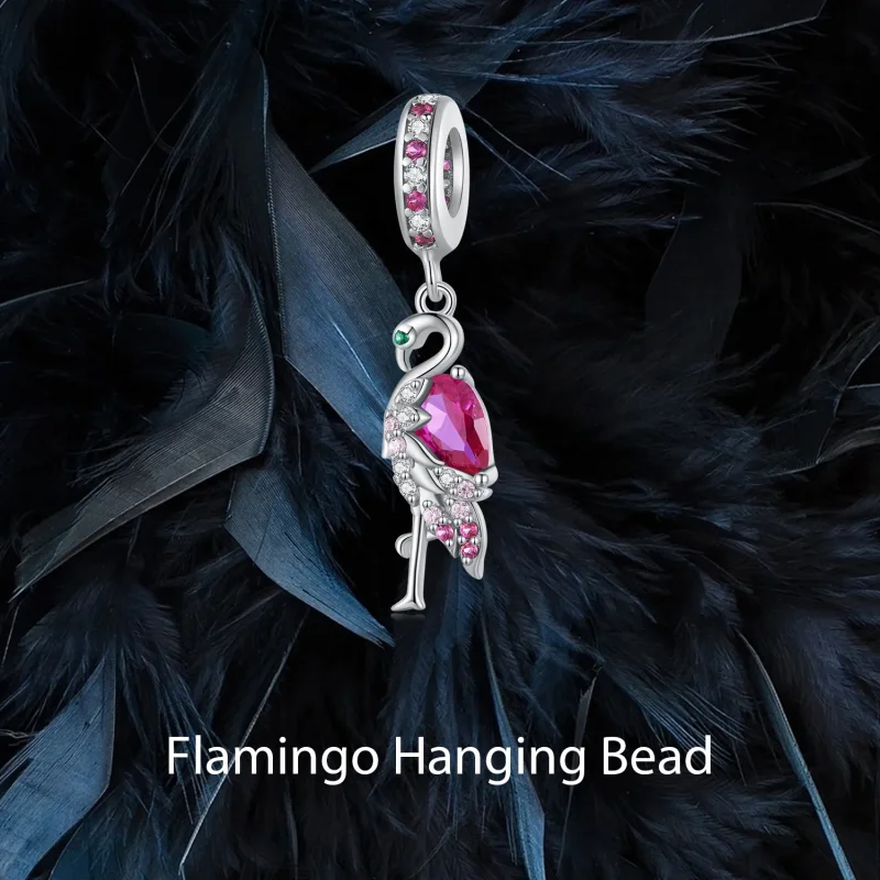 (image for) Pandora Style Flamingo Charm - BSC833 - View 6