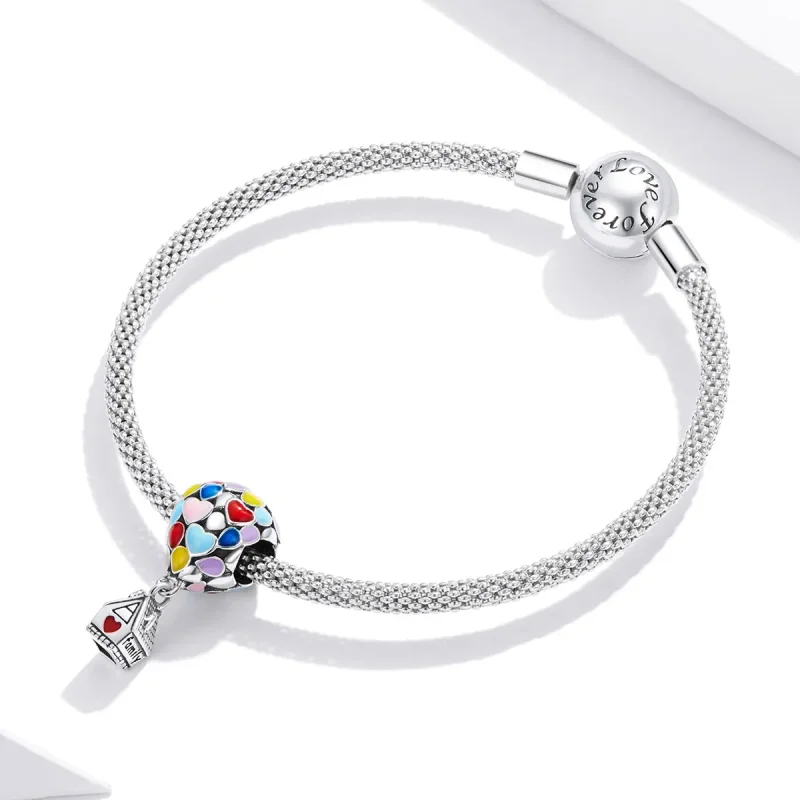 (image for) Pandora Style Flying House Charm - BSC417 - View 3