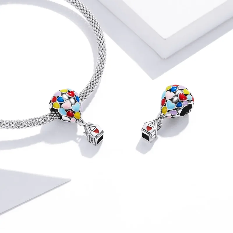 (image for) Pandora Style Flying House Charm - BSC417 - View 4