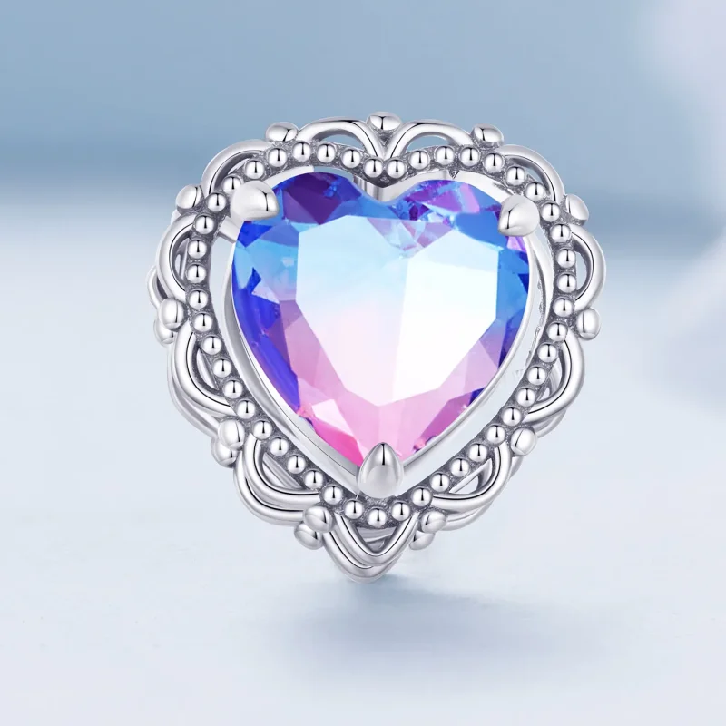(image for) Pandora Style Forever my love Gradient Color Heart Charm - BSC830 - View 2