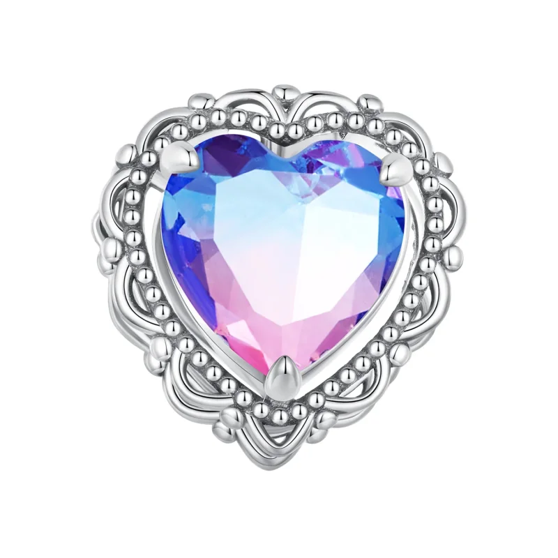 (image for) Pandora Style Forever my love Gradient Color Heart Charm - BSC830 - Product Image