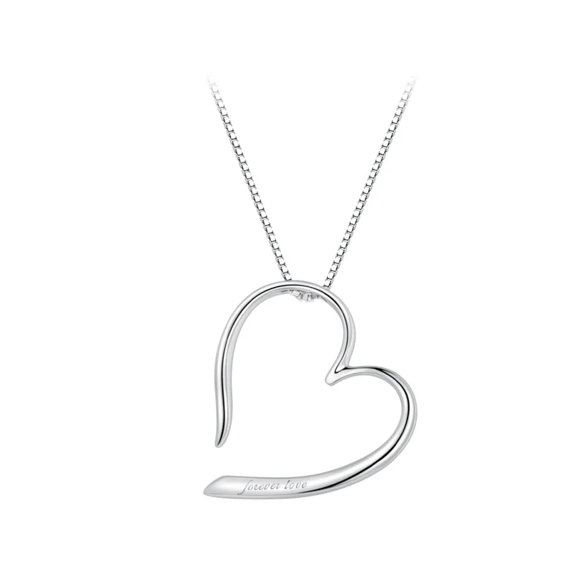 (image for) Pandora Style Freehand Heart Necklace - BSN341 - Product Image