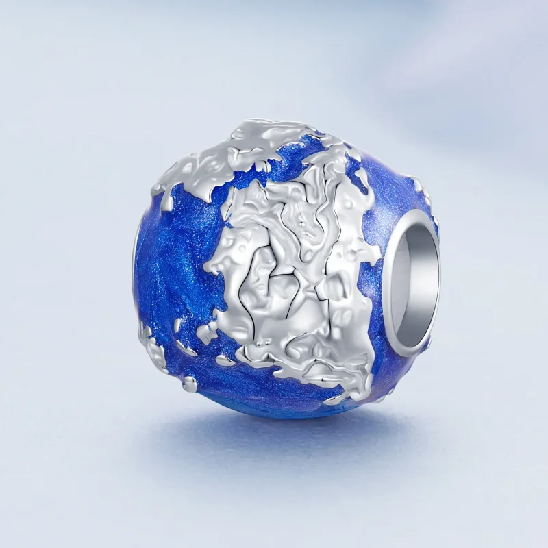 (image for) Pandora Style Globe Charm - BSC846 - View 2