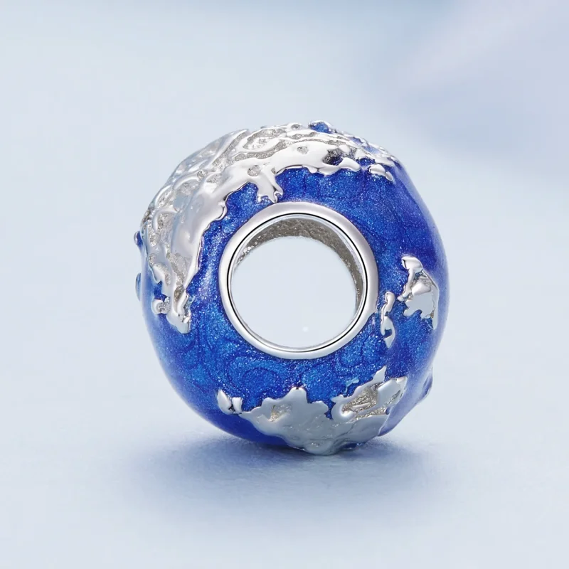 (image for) Pandora Style Globe Charm - BSC846 - View 3