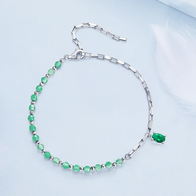 (image for) Pandora Style Green Bracelet - BSB128 - View 2