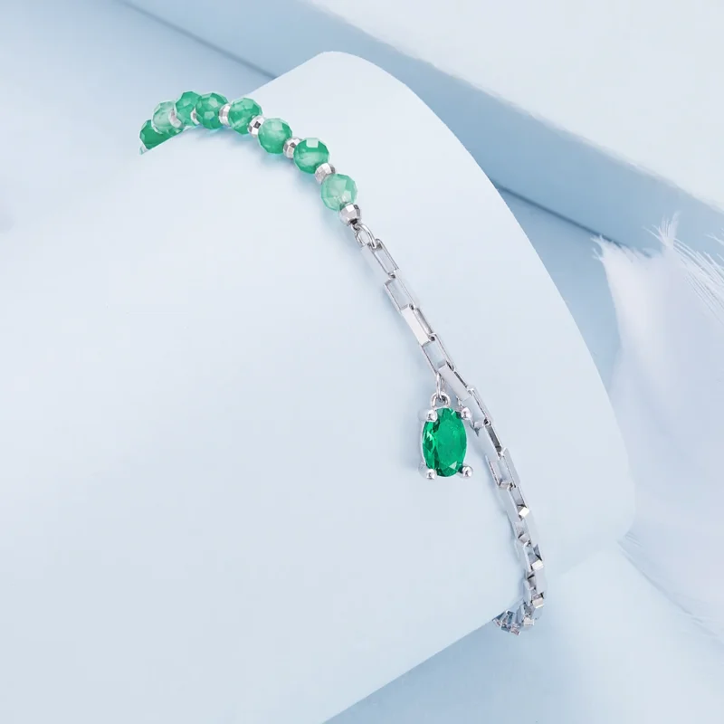 (image for) Pandora Style Green Bracelet - BSB128 - View 3