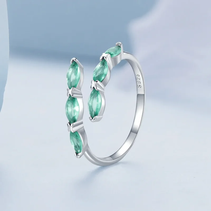 (image for) Pandora Style Green Ring - BSR415 - View 2