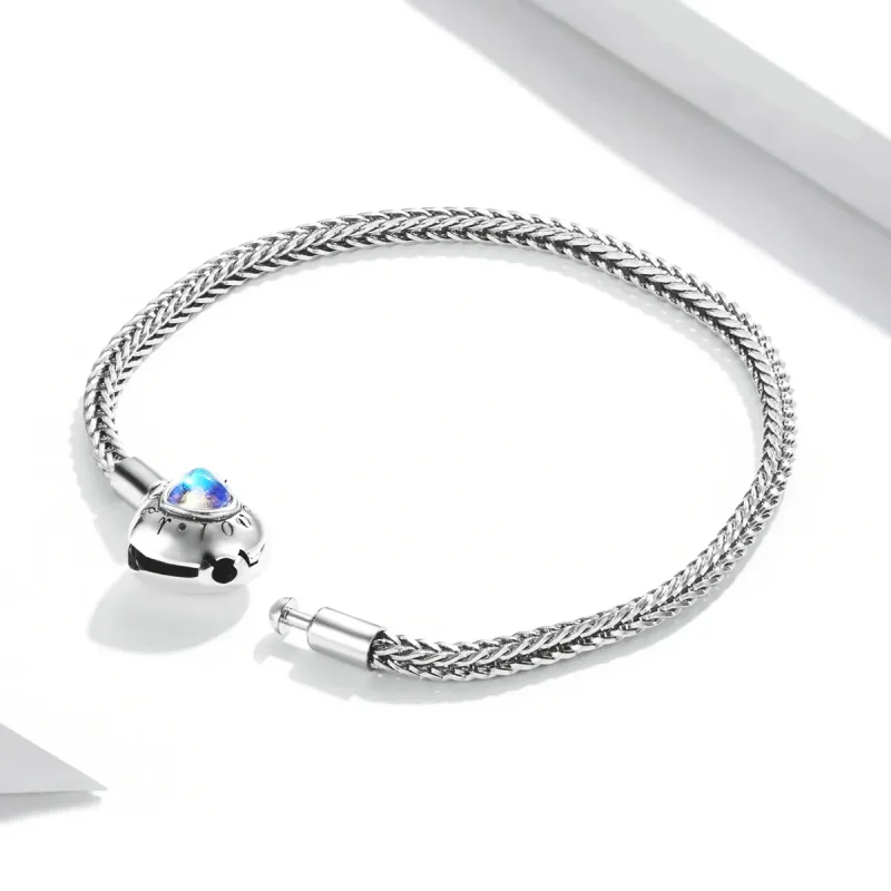 (image for) Pandora Style Heart Clasp Bracelet - SCB223 - View 3