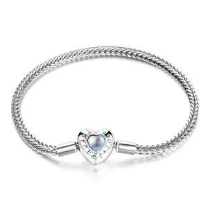 (image for) Pandora Style Heart Clasp Bracelet - SCB223
