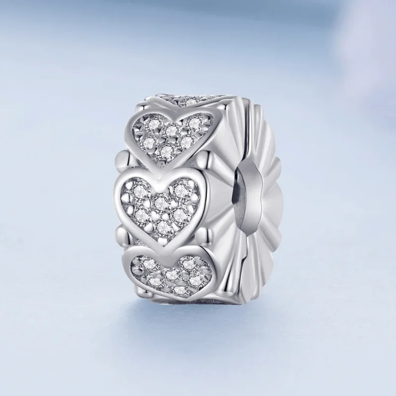 (image for) Pandora Style Heart Spacer - BSC885 - View 2