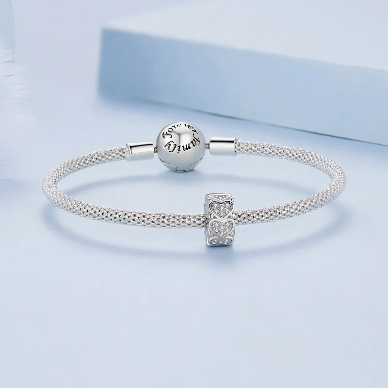 (image for) Pandora Style Heart Spacer - BSC885 - View 5