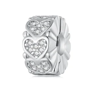 (image for) Pandora Style Heart Spacer - BSC885
