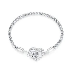 (image for) Pandora Style Heart T Bar Bracelet - BSB132