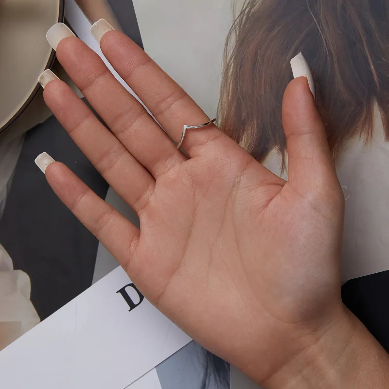 (image for) Pandora Style Heart Wishbone Ring - SCR856 - View 7