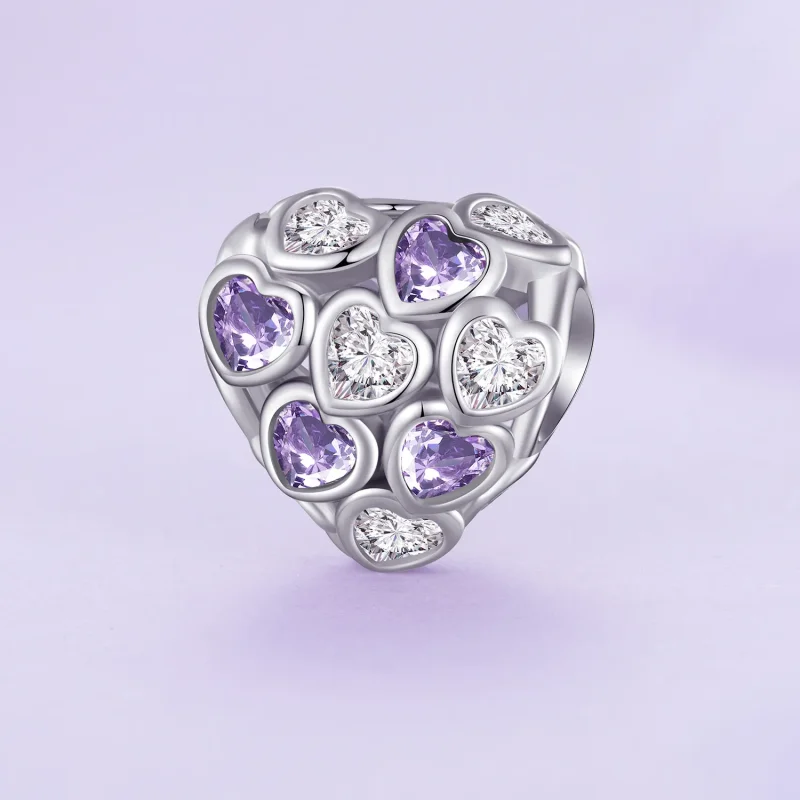 (image for) Pandora Style Hearts All Over Charm - SCC2451 - View 2