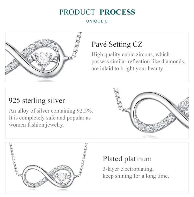 (image for) Pandora Style Infinity Necklace - BSN276 - View 6