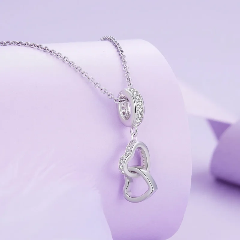(image for) Pandora Style Interlocked Hearts Charm - SCC2455 - View 2