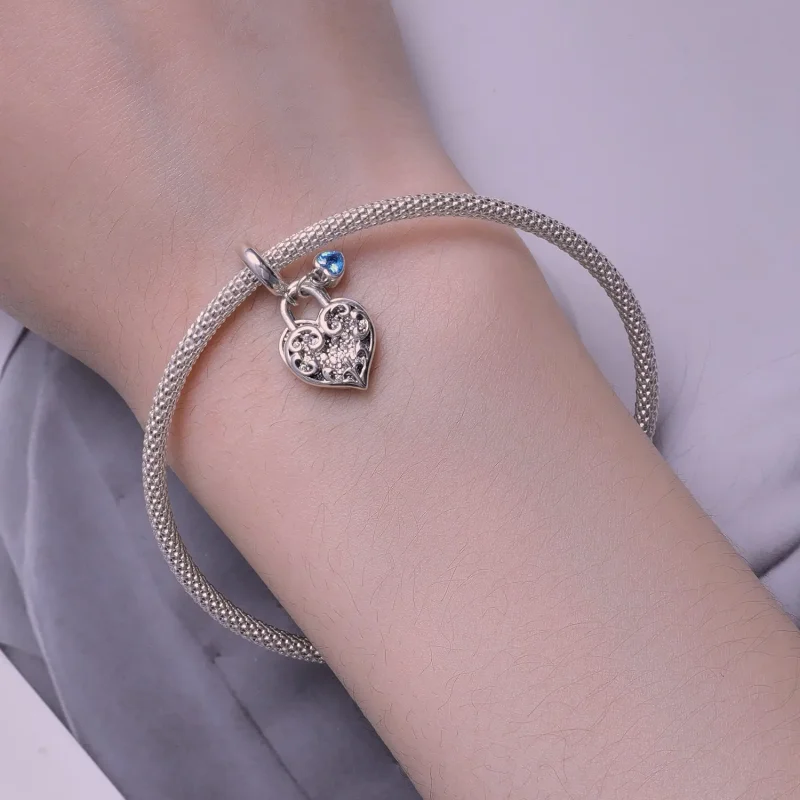 (image for) Pandora Style Interlocking Heart Charm - SCC2502 - View 5