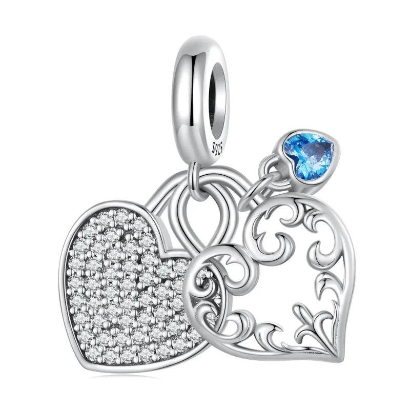 (image for) Pandora Style Interlocking Heart Charm - SCC2502 - Product Image
