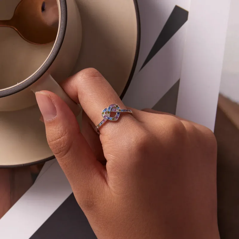 (image for) Pandora Style Knotted Heart Ring - SCR790 - View 5