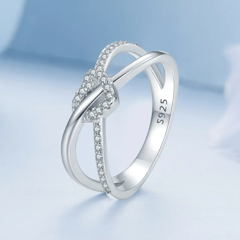 (image for) Pandora Style Love Knot Ring - BSR464 - View 2