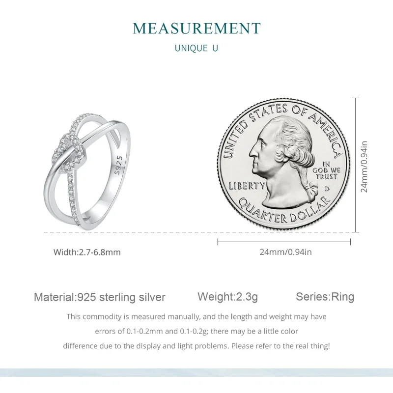 (image for) Pandora Style Love Knot Ring - BSR464 - View 7