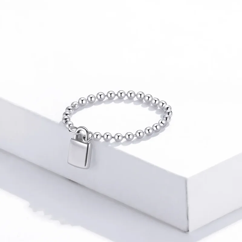 (image for) Pandora Style Love Lock Ring - SCR703 - View 3