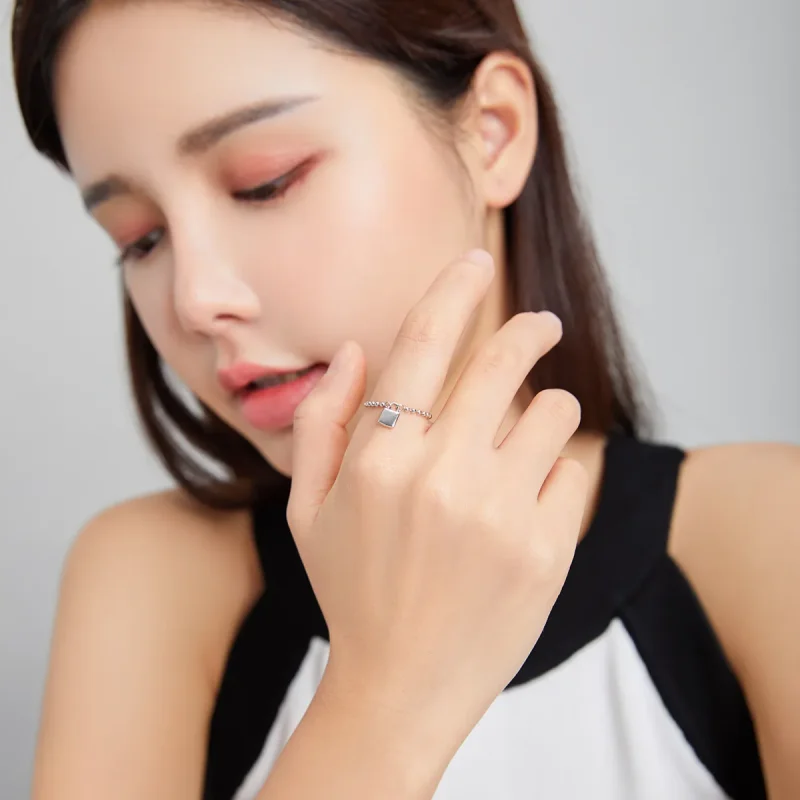 (image for) Pandora Style Love Lock Ring - SCR703 - View 5