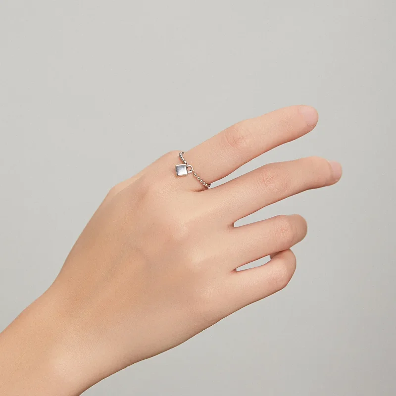 (image for) Pandora Style Love Lock Ring - SCR703 - View 7