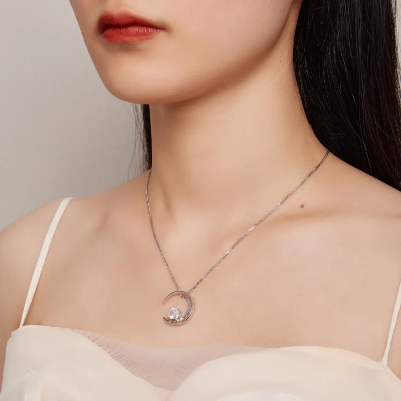 (image for) Pandora Style Moon Necklace - BSN311 - View 7