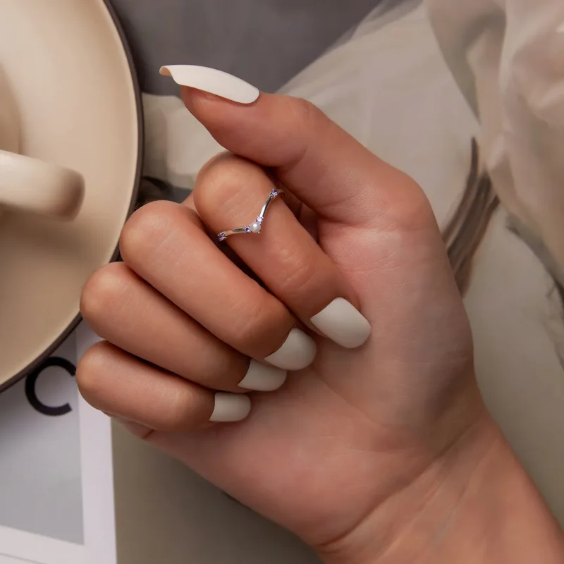 (image for) Pandora Style Princess Wishbone Ring - SCR835 - View 7