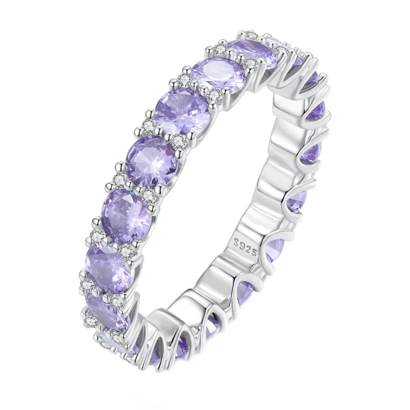 (image for) Pandora Style Purple Ring - BSR340 - Product Image