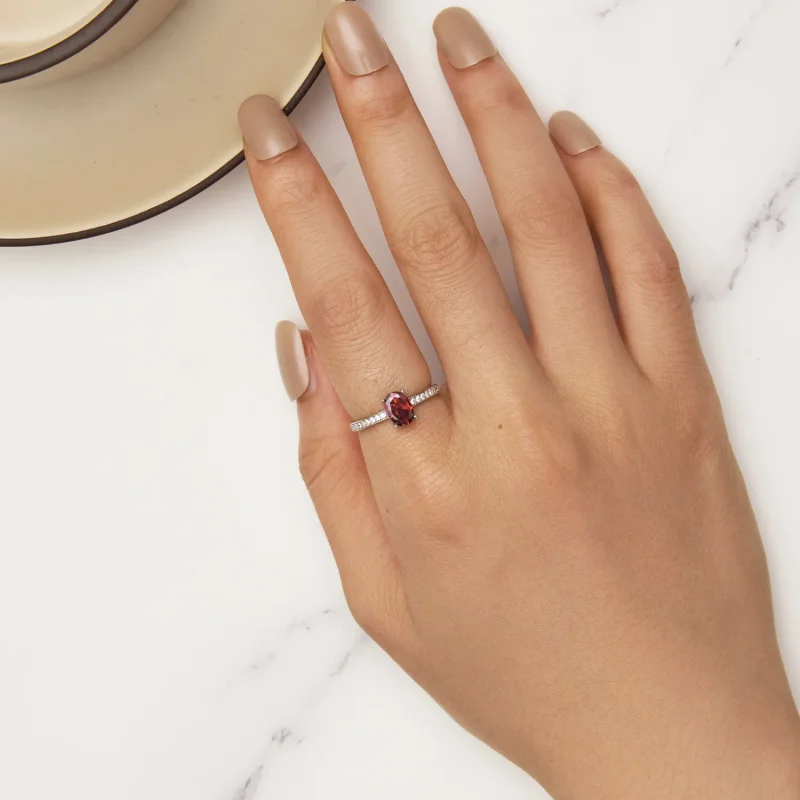 (image for) Pandora Style Red Ring - BSR460-RD - View 5