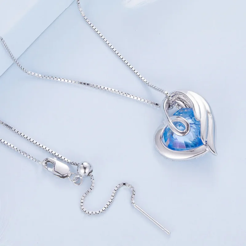 (image for) Pandora Style Sapphire Necklace - BSN281 - View 4