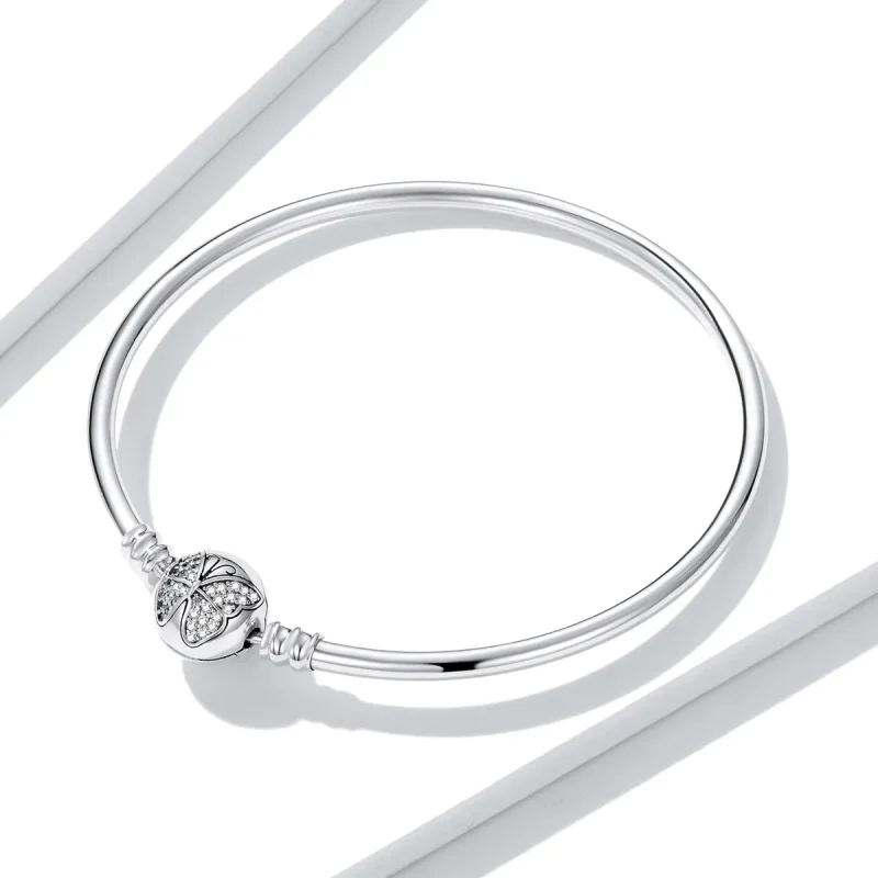 (image for) Pandora Style Silver Bangle - BSB084 - View 2