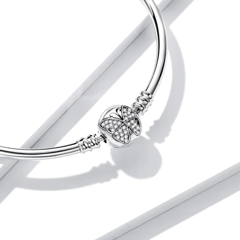 (image for) Pandora Style Silver Bangle - BSB084 - View 3