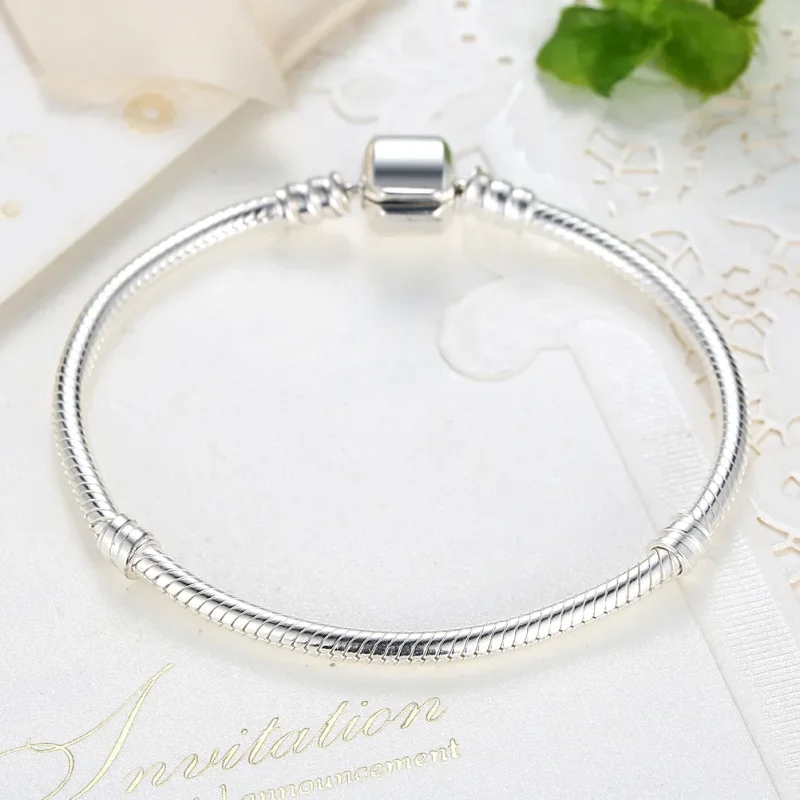 (image for) Pandora Style Silver Cute Cat Chain Bracelet - PAS902 - View 5
